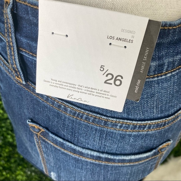 Kancan mid rise ankle skinny cheetah print jeans - Picture 4 of 5